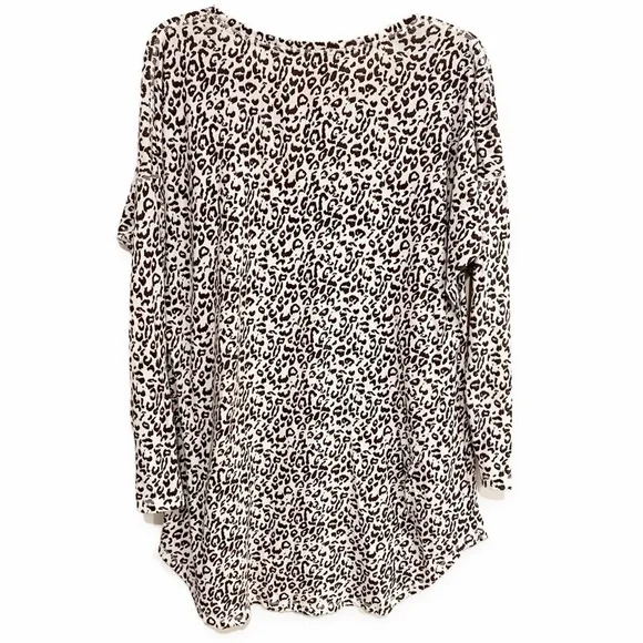 Victorias’s Secret | Leopard Print Tunic Loungewear White Black Size Large - Picture 2 of 5